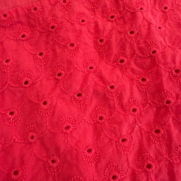 Terzo Millennio Red Linen Sleeveless Dress Size Large Midi Maxi - Picture 3 of 6